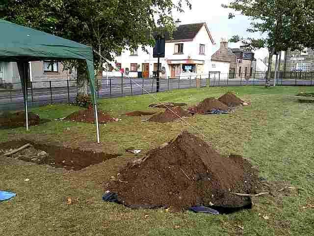 digging test-pits in the park